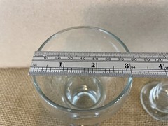Set of 3 Vintage 10 oz Solid Clear Glass Wine Beer Glasses