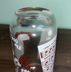 VTG 5 States Collectors Glasses Drinking Tumbler with Sheet Music Novelty