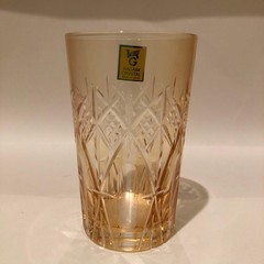KAGAMI CRYSTAL Edo Kiriko 5-Color Set Red Blue Green Yellow Purple Cut Glass