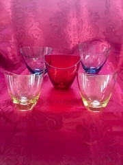 FLAWLESS Stunning HOYA Japan Set Of 5 DESIRE Crystal CORDIAL SHOT LIQUOR GLASSES