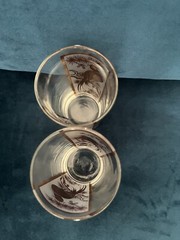 Highball Hollywood Regency Bird Tree Glasses 22kt Gold RARE Must SEE WOW