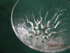 SET OF 8 VINTAGE ART DECO CRYSTAL WINE GLASSES W/ STORAGE CASE–#T28-1