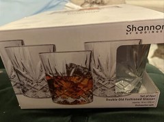 4 Godinger Crystal Shannon 3 7/8″ Old Fashioned Whiskey Tumbler Glasses in Box