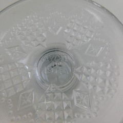 Vintage 1978 Fostoria for Avon Chalice Clear Glass Hearts & Diamonds Goblet C608
