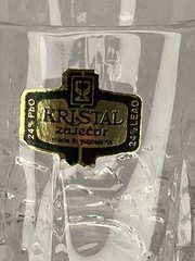 Vintage MCM 24% Lead Cut Yugoslavian Crystal Zajecar Mini Mug Cup 3″ Beer Stein