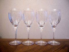 Set of 4 CRISTAL D’ARQUES – DURAND France ENCHANTE Wine Glasses 7 5/8″