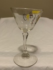 Beau Brummel Mid Century Modern Vintage Gay Fad Tipsy Tini Cocktail Glass
