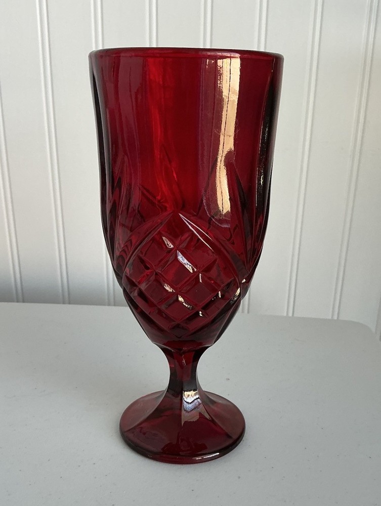 GODINGER DUBLIN RUBY RED ICE TEA GOBLET