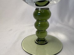 ROEMER RHINE RHEIN GRAPES GRAPEVINE OLIVE GREEN Wine Cordials Glass