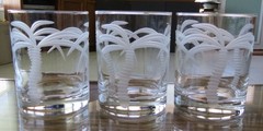 3 ROLF GLASS PALM TREE 16oz WHISKY COCKTAIL OLD FASHIONED 14oz GLASSES – PERFECT