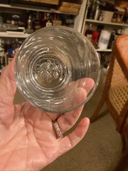 Four Roses Bourbon Etched Glass Embossed Roses on Bottom