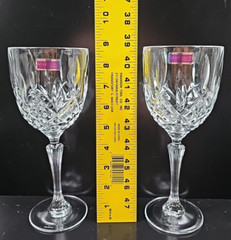 4 Waterford Marquis Markham Water Goblet Set Crystal Clear Cut Etch Stemware Lot