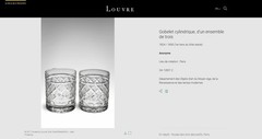 BACCARAT 1830’s LOT OF 3 GOBELET TUMBLER CRYSTAL GLASS LOUVRE MUSEUM PIECE COLL.