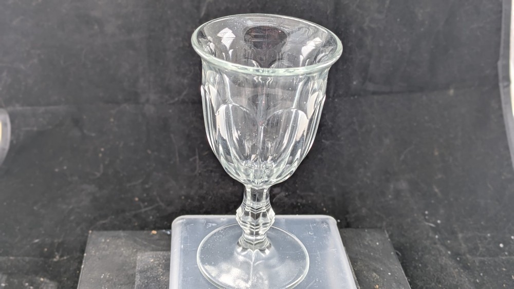 EAPG Bessimer Bessemer Flute American Pattern Flint Glass GobletChip Bottom