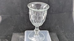 EAPG Bessimer Bessemer Flute American Pattern Flint Glass GobletChip Bottom