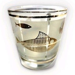 Retro Fish Lowball Cocktail Glasses Set Of 8