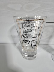 Vintage Black And Gold MCM Barware