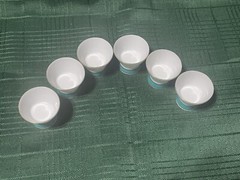 Sawanotsuru Sake Cups Set of 6 Japanese Ceramic Ochoko Drinkware Vintage Japan