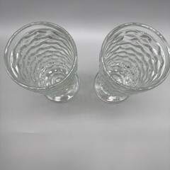 Set Of 2 Vintage Colony Whitehall Clear Footed Iced Tea Or Water Goblet