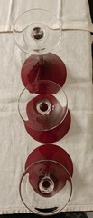 Vintage Ambiance Collections Ruby Red 7″ Martini Glasses Set Of 3