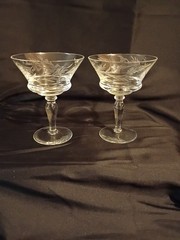 Arcadia Romanian Champagne Glasses. (276)