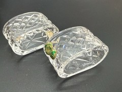 2 pc Set Vintage Waterford Crystal ALANA Napkin Rings in original box