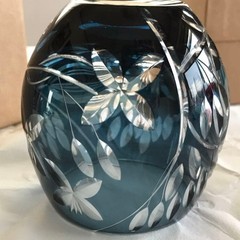 TOYO-SASAKI GLASS Glass Kiriko Engraved on the glass 2pcs set 8.5cm/3.34″ GLASS