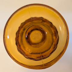 Vintage Indiana Glass Colony Whitehall Cubist Amber Juice Glass Midcentury