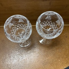 Waterford Crystal Millennium Peace Dove Wine Water Toasting Goblets Lot of 2