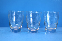 Vtg MCM Libbey Windswept 6 oz. Juice Glasses Etched Leaf/Wheat x3 LNC