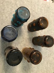 Mid-Century Modern Brutalist Glass Tumblers