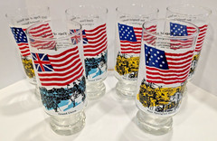 VTG Early Flags of Our Nation – Series 1 Lot of (6) American Flag Glasses
