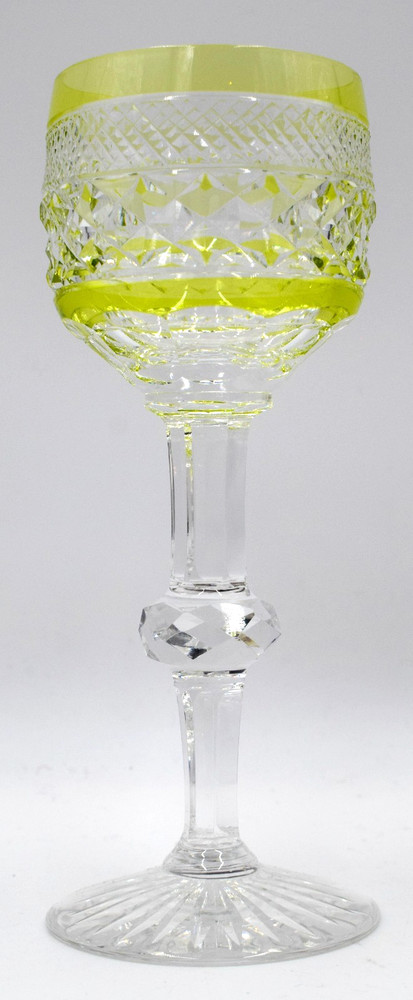 St. Louis Cut to Clear Chartreuse Wine Glass – Trianon Pattern