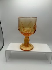 Vintage Tiffin Franciscan Cabaret 6” Water Goblet in Persimmon/Orange Glass. D3
