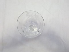 Tiffin-Franciscan Persian Pheasant Optic Floral Clear Liquor Cocktail 6 1/2”