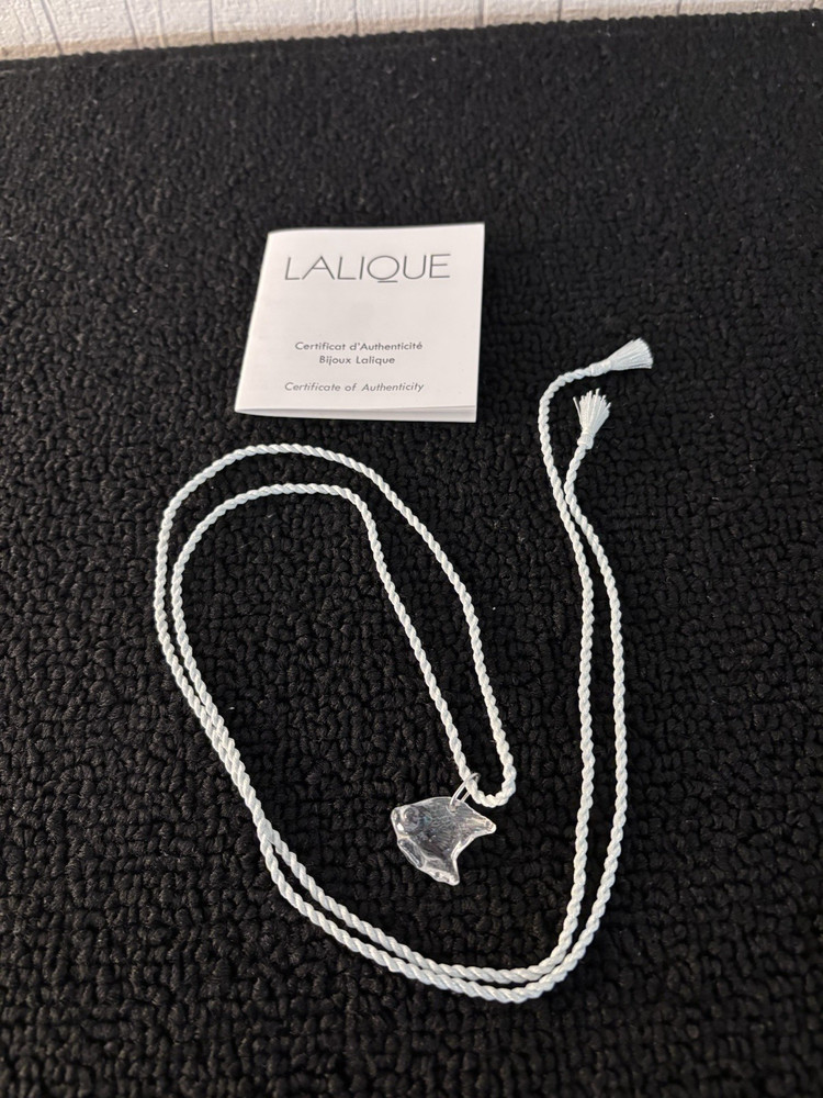 Lalique Crystal Fish Necklace