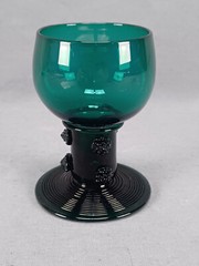 19th Century British «Bristol Green» Hand Blown Glass Roemer Circa 1810