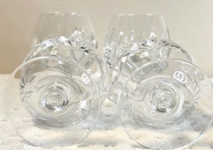 GORHAM CRYSTAL CHERRYWOOD BRANDY GLASS USED SET OF 4