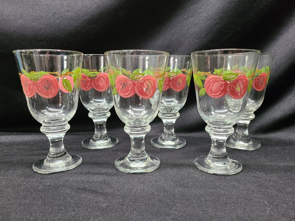Franciscan Apple 13 oz Goblet Water Glasses, Set of 6