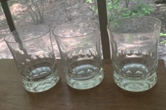 Vintage Set 3 Kosta Boda Heavy Crystal High Ball Drinking Tumbler Glasses~Prince