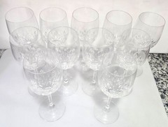 11 Cristal d’Arques Longchamp Wine Glasses 24% Lead Crystal France 7¾»