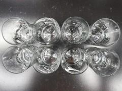 (8) Libbey Crisa Impressions Cooler Glasses Set Clear Pinched Sides Bar Ware Lot