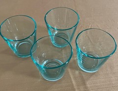 Set Of 4 Iittala Kartio Aqua 7 oz Glasses Finland