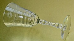 Libbey Rock Sharpe HALIFAX Stem Etched Water Goblet