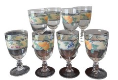 SET OF 8 MIKASA Garden Harvest Water/tea Goblets, 7”, EXCELLENT CONDITION