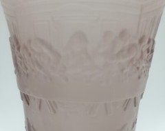 Tiara Indiana Tiara Purple Amethyst Satin Glass Last Supper Goblet Chalice Rare