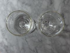 Vintage Gorham Andante Gold Trim White Wine Glasses 7 1/2″ Pair
