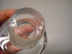 Vintage KROSNO Poland Glass Piston Shape Crystal Decanter with Stopper