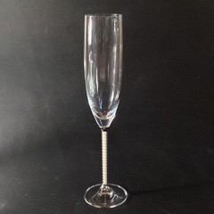 LENOX JUBILEE PEARL CHAMPAGNE FLUTES, Lead Crystal & Silver, 10 1/2″, 8 oz, 2PCS