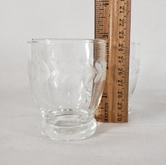 Anchor Hocking * Laurel * 4oz Footed Tumbler * 2 3/4″ RETIRED Shot Glass Cordial